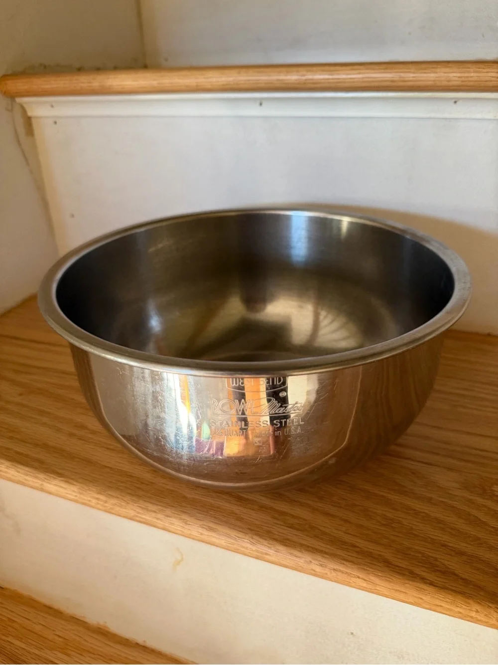 West Bend Bowl Master Stainless Steel Bowl 3-1/2 Qt Mixing Bowl 9” Made in USA